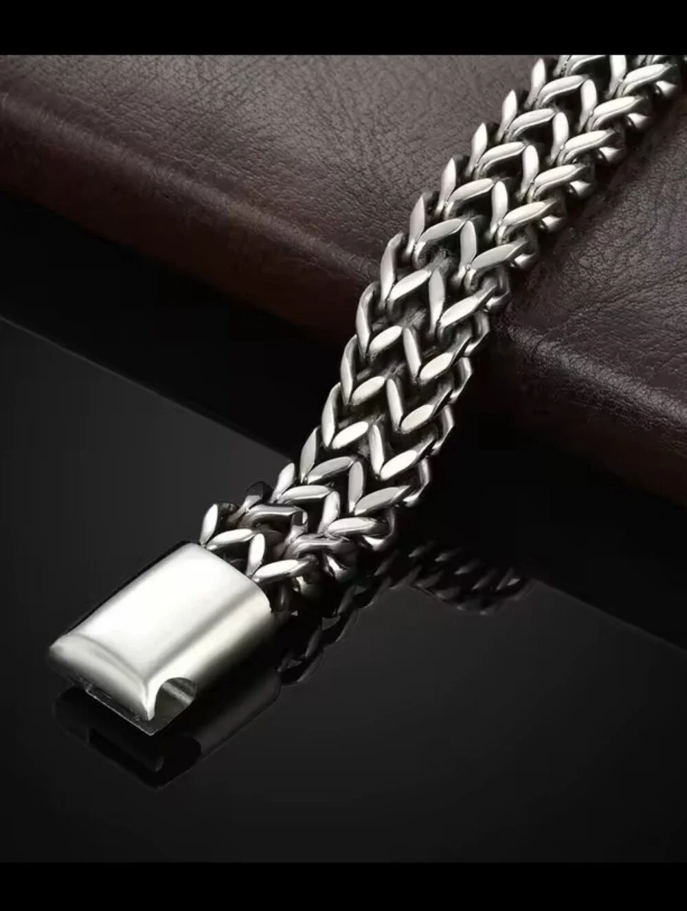 Men's Bracelet Stainless Steel Silver New G18